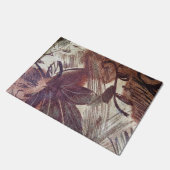 抽象芸術ブラウンフローラデザイン1 ドアマット (アングル)