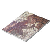 抽象芸術ブラウンフローラデザイン1 ノートパッド (回転)