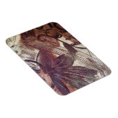 抽象芸術ブラウンフローラデザイン1 マグネット (右側)