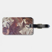 抽象芸術ブラウンフローラデザイン1 ラゲッジタグ (裏面横)