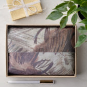 抽象芸術ブラウンフローラデザイン1 薄葉紙 (ギフト)