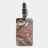 抽象芸術ブラウンフローラデザイン2 ラゲッジタグ (正面縦)