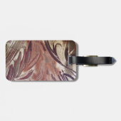 抽象芸術ブラウンフローラデザイン2 ラゲッジタグ (裏面横)