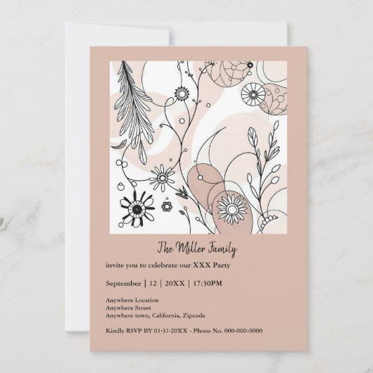 抽象芸術ブラウンボホミニマリスト美学 (正面)