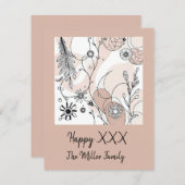 抽象芸術ブラウンボホミニマリスト美学 シーズンカード (正面/裏面)