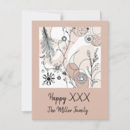 抽象芸術ブラウンボホミニマリスト美学 シーズンカード