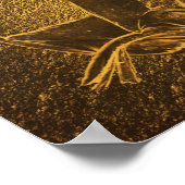 抽象芸術ブラウンローズブドアートフローラプリント ポスター (角)