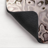 抽象芸術ブラウン、グレー、白マウスパッド マウスパッド (コーナー)