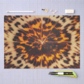 抽象芸術ブラウン&ブラックテクスチャシックTortoiseShell 薄葉紙 (クラフト)