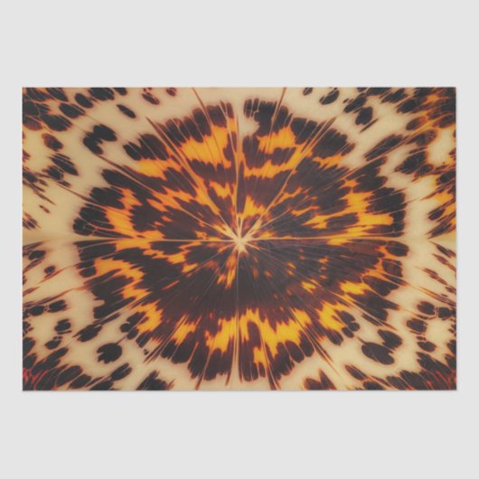 抽象芸術ブラウン&ブラックテクスチャシックTortoiseShell 薄葉紙 (正面)