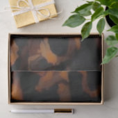 抽象芸術ブラウン&ブラックテクスチャ、シックなTortoiseShell 薄葉紙 (ギフト)