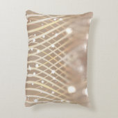 抽象芸術ブラウン、波の星の背景。 アクセントクッション (裏面(縦))