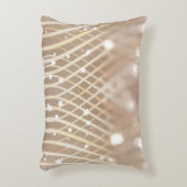 抽象芸術ブラウン、波の星の背景。 アクセントクッション (正面(垂直))