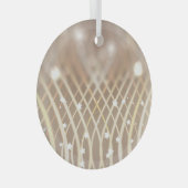 抽象芸術ブラウン、波の星の背景。 ガラスオーナメント (正面右)