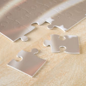 抽象芸術ブラウン、波の星の背景。 ジグソーパズル (側面)