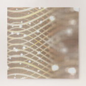 抽象芸術ブラウン、波の星の背景。 ジグソーパズル (横)