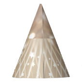 抽象芸術ブラウン、波の星の背景。 パーティーハット (裏面)