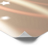 抽象芸術ブラウン、波の星の背景。 ポスター (角)