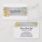 *~*抽象芸術ブラシのスプラッシュストライプ金ゴールドグリッター 名刺 (正面/裏面)