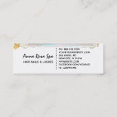 *~*抽象芸術ブラシのスプラッシュ金ゴールドグリッターストライプ スキニー名刺 (裏面)