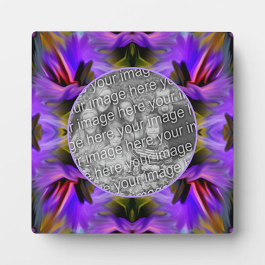抽象芸術ブラシの渦巻き旋回で写真を追加 フォトプラーク (正面)