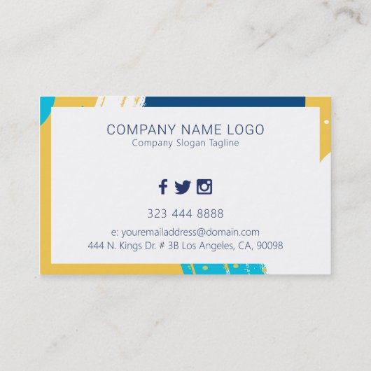 抽象芸術ブラシストロモダンーク組成 名刺 (裏面)