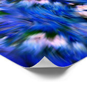 抽象芸術ブラシストロークとカラー ポスター (角)