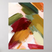 抽象芸術ブラシストロークのウォールアート ポスター (正面)