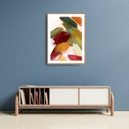 抽象芸術ブラシストロークのウォールアート ポスター