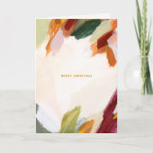 抽象芸術ブラシストロークのクリスマス カード (正面)