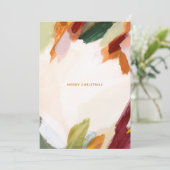 抽象芸術ブラシストロークのクリスマス シーズンカード (スタンド正面)