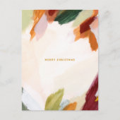 抽象芸術ブラシストロークのクリスマス シーズンポストカード (正面)