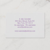 抽象芸術ブラシストロークのテクスチャ名刺 名刺 (裏面)