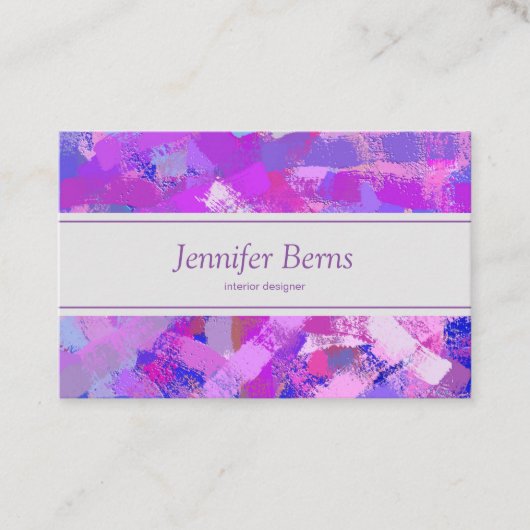 抽象芸術ブラシストロークのテクスチャ名刺 名刺 (正面)