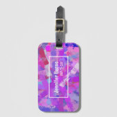 抽象芸術ブラシストロークのテクスチャ。 ラゲッジタグ (正面縦)