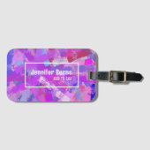 抽象芸術ブラシストロークのテクスチャ。 ラゲッジタグ (正面横)