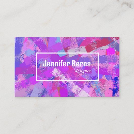 抽象芸術ブラシストロークのテクスチャ。 名刺 (正面)