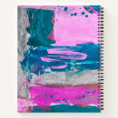 抽象芸術ブラシストロークの爆発スケッチノートブック ノートブック (裏面)