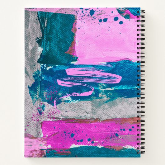 抽象芸術ブラシストロークの爆発スケッチノートブック ノートブック (裏面)