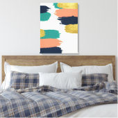 抽象芸術ブラシストロークキャンバスアート キャンバスプリント (インサイチュ (寝室))