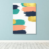 抽象芸術ブラシストロークキャンバスアート キャンバスプリント (インサイチュ (ウッドフロア))