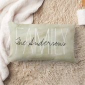 抽象芸術ブラシストロークファミリーモノグラム ランバークッション (ブランケット)