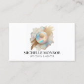 抽象芸術ブラシストローク付きホログラフィックオパール 名刺 (正面)