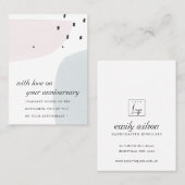 抽象芸術ブラシストローク記念イヤリングディスプレイ プレイスカード (正面/裏面)