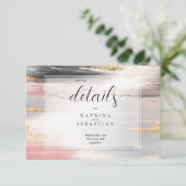 抽象芸術ブラシストローク赤面金ゴールド炭 エンクロージャーカード (スタンド正面)