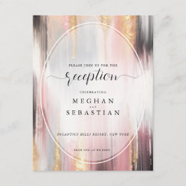 抽象芸術ブラシストローク赤面金ゴールド炭 エンクロージャーカード