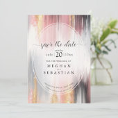 抽象芸術ブラシストローク赤面金ゴールド炭 セーブザデート (スタンド正面)