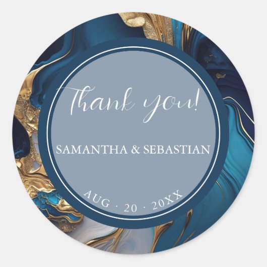 抽象芸術ブラシストローク赤面金ゴールド炭 ラウンドシール (正面)