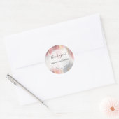 抽象芸術ブラシストローク赤面金ゴールド炭 ラウンドシール (封筒)