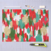 抽象芸術ブラシストローク金ゴールドグリッタークリスマス 薄葉紙 (クラフト)